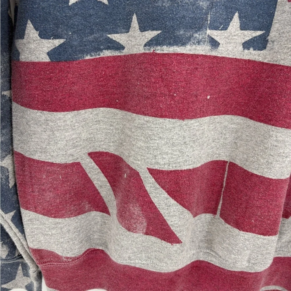 Unisex gilden American USA flag sweatshirt long sleeve cotton size medium - Picture 7 of 15